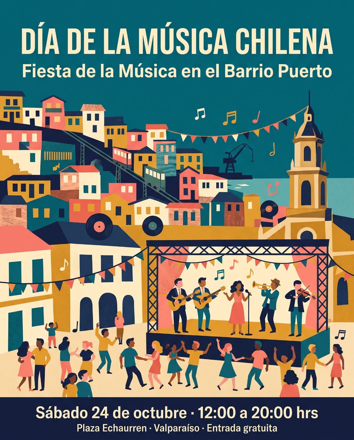 Valparaíso le canta al Día de la Música Chilena: este sábado el Barrio Puerto se llena de escenarios gratuitos